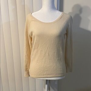 Ann Taylor Cream Sweater cashmere